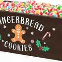 1 Pcs Christmas Gingerbread Man Bowl Dish Xmas Party Supplies Candy Wooden Candy Dish Gingerbread Cookies Serving Holder for Table Red Brown Serving Dish for Corn Holiday Hot Cocoa Bar