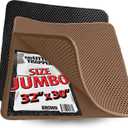 iPrimioJUMBO SIZE Cat Litter Trapper - EZ Clean (Brown/Tan) - 32 inches by 30 inches/Super BIG. Exclusive Water Proof Layer and Puppy Pad Option. Patent Pending.