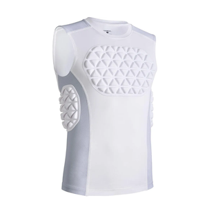 Youth Baseball Chest Rib Protector Padded Compression Shirt Support Softball Football Boys Girls Heart Sternum Guard size L