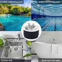 EMVANV 3 inch Sewer Cleanout Cap,Pool Return Plugs Practical Expansion Pipe Plug for Most Pipe Sink Pool(Silver+Black)