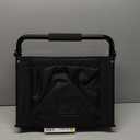 BRAWNTIDE Wide Stadium Seat - Extra Thick Cushion, Great Back Support, Lightweight Chair, Multiple Storage Pockets, Compact, Ideal for Sporting Events (Black)