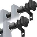 Curtain Rods for Windows 2 Pack 36-48 inch, 5/8 inch Matte Black Curtain Rod with Brackets Adjustable by Splicing for Bedroom Kitchen Study Living Room