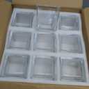 CONNOO 9 Pack Square Glass Vase 4" x 4" x 4", Clear Bulk Flower Vases for Centerpieces, Square Glass Cube Vase Floating Candle Holders for Wedding Party Home Decor