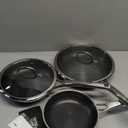 Non Stick Frying Pans, 8+10+12 inch with 2 Lid, Hybrid Frying Pans Set Nonstick,non stick Skillets Stainless Steel, Dishwasher & Oven-Safe, Induction Compatible Cooking Pan, PFOA Free Cookware