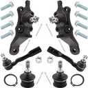 BOXI 6pcs Complete Front Suspension Kit fit for Toyota Sequoia 2001 2002 / Tundra 2000 2001 2002 - All Models Fits 2WD & 4x4 | K90262 K90263 K90255 ES3564 ES3565
