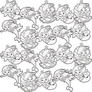 Mermaid Paint Your Own Suncatchers - 24 Pieces - Crafts for Kids and Fun Home Activities