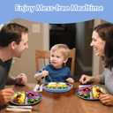 3 x Stainless-Steel Baby Plates with Suction: Food Grade & Dishwasher Safe - Baby Led Weaning Supplies for Toddlers - High Chair & Dining Table (Rainbow)