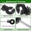 25 Pcs Electric Fence Wire Insulator Stand Off Screw in Insulator Black Fence Post Insulator Long Arm Wood Post Insulator for Tape Rope Electric Wire Animal Agricultural Garden Fence
