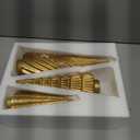 Spiral Resin Christmas Tree Decorations, 3 PCS Tabletop Small Christmas Trees for Desk Decor, Small Fake Christmas Tree, Gold Home Decor, Xmas Table Centerpieces Winter Mantel Decor (Set of 3)