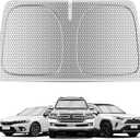 helloleiboo Graphene Car Windshield Sun Shade Car Sun Shade for Windshield with Heat Absorption Coating Foldable Design with UV Protection to Keep Your Car Interior Cooler Silver (Medium-59 30 in)