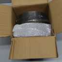 BESTSTAR 7 Inch White with Gold Rim Plastic Plates,100PCS Disposable Dessert/Appetizer/Small Cake Plates, Heavy Duty Plate Ideal for Christmas, Wedding and Birthday