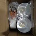 AUQUEE LED 2 Light Track Lighting Kit, LED Track Lighting Fixtures, White Round Ceiling Spot Lighting, Flexibly Rotatable Light Head for Kitchen, Living Room, Bedroom, GU10 Bulb Not Included