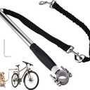 Pietenjoy Hands Free Dog Bike Leash - Heavy Duty Bicycle Attachment with Quick Connect & Buffer Rope, Fit Leash for Medium Large Dogs - Cycling, Jogging, Outdoor Exercise (Black)