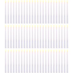 72 Pcs Flameless Taper Candles, LED Flameless Candles Flickering Taper Fake Candles Bulk Battery Operated, Christmas Home Wedding Decor(0.8 X 11 Inch)