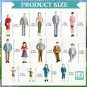 Namalu 14 Pcs 1: 25 Scale Miniature People Figurines Tiny Painted Model Train People Mini Architectural Plastic Small Dollhouse Figures for Projects Diorama Village