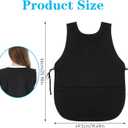 Nogeqi Cobbler Apron, Waterproof Apron with Pockets, Adjustable Cleaning Aprons for Women Men Painting, Work, Hairstylist, Kitchen(Black Unisex) (Black)