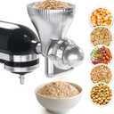 GLINK All Metal Grain Mill Attachment for KitchenAid Stand Mixer,12 Levels Flour Grinder Accessories, Grain Mill Attachment Fit for Grinding Wheat, Corn, Oats, Buckwheat, Millet and Other Cereals (Basic)