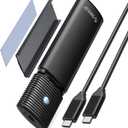 ORICO M.2 NVMe SATA SSD Enclosure Adapter Tool-Free, USB C 3.2 Gen 2 10Gbps NVMe, 5Gbps NGFF SATA PCIe M-Key(B+M Key) 2230/2242/2260/2280, Aluminum External M2 Reader Support UASP Trim- PWDM2-BK