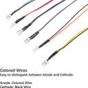 30pcs 12 Volt 1.8mm Warm White LED Lights Emitting Diodes Pre Wired 7.9 inch DC 12v LED Light Clear Lens Small LED Lamps