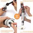 Electric Salt and Pepper Grinder, Pepper Grinder Set 2pcs, Wheat Straw Eco-friendly Material Automatic Pepper Salt Grinder, Adjustable Roughness, One Hand Operation