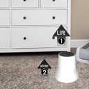 MYMULIKE Bed Risers 6 Inch, 6 Pack Heavy Duty Bed Furniture Risers, Lift Up to 2200lbs Round Couch Risers for Sofas, Couches, TV Stands and Chairs