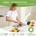 Titanium Cutting Board Set of 3, 100% Double-Sided Titanium Cutting Boards for Kitchen, Dishwasher Safe Non-Toxic Chopping Boards for Meat, Vegetables, Fruits, Raw and Cooked Food Prep (M+L+XL, 16"L x 10"W