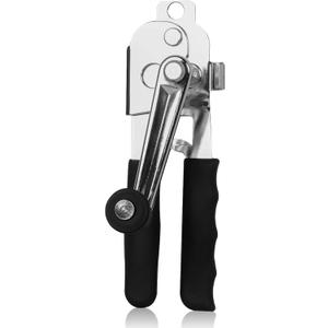 Upgraded wall-mounted commercial can opener, manual heavy-duty folding hand crank with a comfortable long handle, suitable for of cans, including large cans for seniors. A kitchen essential.