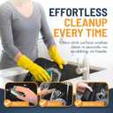 Toaster Oven Liners for Bottom of Oven (4 Pack) Reusable Non-Stick Heat Resistant Toaster Liners, Compatible with Ninja, Cuisinart, Emeril Lagasse & More, Toaster Mat, 12"x12" (Black)