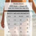Leoparts Womens Mesh Swim Skirt High Waist Tummy Control Swim Bottom Ruched Drawstring Bathing Suit with Built-in Brief