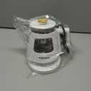 TOPWIT Electric Kettle, 1.0L Electric Tea Kettle with Removable Stainless Steel Infuser, BPA-Free Electric Glass Kettle with Window, Double Wall Water Warmer, Gooseneck, Auto-shut Off, White