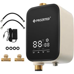 HBS24-12T Digital Smart Instant Hot Water Recirculating Pump Kit  Built-in Thermostat, Timer, Digital Screen, Extremely Quiet, Under Sink Recirculation System