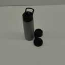 FineDine Triple Walled, Insulated Water Bottles with Straw - 25 Oz Stainless Steel Metal Bottle W/ 3 Leak Proof Lids - For Travel, School, Sports, Gym/Men, Women & Kids - Modern Lava Gray