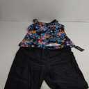 Daci Women's Plus Size Tankini Swimsuit - Two Piece Rash Guard with Capris Shorts and Athletic Racerback Bathing Suit Colorful Floral 22 Plus