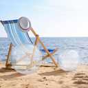Zhanmai 8 Pcs Inflatable Clear Beach Ball 16 Inch 24 Inch Pool Floating Ball Balloons Under The Sea Party Decorations Bubble for Summer Ocean Beach Pool Hawaii Luau Party Supplies