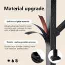  Outdoor Steps, 3 Steps Metal Handrails for Indoor/ Outdoor, Handrails for Concrete Steps, Wrought Iron Railing, Metal Porch Handrail, Deck Railing with Installation Kit