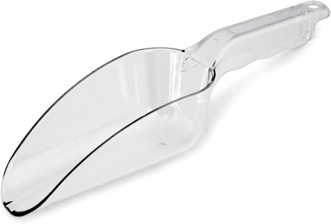 New Star Foodservice 34400 Polycarbonate Plastic Utility Ice Scoop, Clear, 12-Ounce