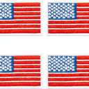 2 x 4Pcs USA American Flag Patches, Hook and Loop Embroidered Armband Flag Tactical Patches for Backpacks Hat Clothing Jackets.
