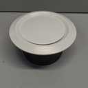 HG Power 5 Inch Soffit Vent, Adjustable Air Vent Cover, ABS Round Ceiling Vent Covers for Living Room, Attic, Bathroom, Kitchen, Ventilation Use, White - Opening Size 4.56"