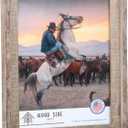 Rustic Barnwood Picture Frames 14x22 - Natural Reclaimed Wood Wall Hanging - Handcrafted Vintage Distressed, 1 3/4" Frame Width (Grey)