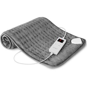 Heating Pad for Back Pain, Heating Pad for Period Cramps with 6 Heat Settings, Electric Heating Pads for Neck and Shoulders, Gifts for Women, Dark Gray