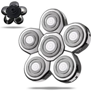 Head Shaver Replacement Heads,Head Shaver Replacement Blades, Head Shavers for Bald Men,Head shavers for Men, Stainless Steel Rotary Blades for Electric Head Razor (silver6)