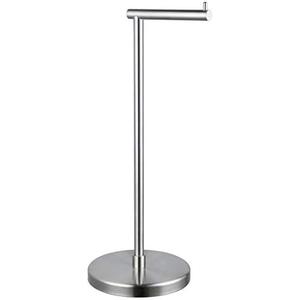 GERZWY Toilet Paper Holder Free Standing SUS 304 Stainless Steel Rustproof Pedestal Lavatory Tissue Roll Holder Floor Stand Storage Modern Brushed Finish DZY002-LS (Brushed)