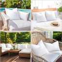 Artscope 24x24 Outdoor Pillow Inserts, Synthetic Down Waterproof Throw Pillow Inserts, Soft Decorative Outdoor Pillows for Couch Sofa Bed Patio Furniture