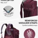 ECOHUB Travel Backpack for Women, 18x14x8 Spirit Airlines Personal Item Bag with Clear Toiletry Bag, Laptop Carry on Backpack with USB Port, Airline Approved Under Seat 14 Pockets 30L, Red