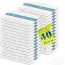 Vac Mop Pads Compatible with Shark VACMOP VM252 VM200 VM190 VM250 VM251 VM200C VM252C VC205 QM250 Vac Mop Pads Refills for All Hard Floors（40 Pack）