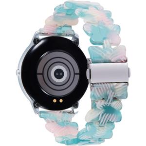 BINLUN Resin Watch Band Butterfly Design 12mm 14mm 16mm 17mm 18mm 20mm 22mm Quick Release Lightweight Replacement Band Dressy Watch Bracelet for Smartwatch