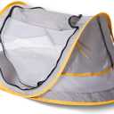 Baby Beach Pop Up Tent - UPF 50+ Sun Shade with Mosquito Net, Sun Shelter for Girls Boys, Beach Umbrella for Infant (Orange)