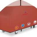 Comnova Griddle Cover for Blackstone Griddle Without Hood 36 Inch - 600D Flat Top Grill Cover for Blackstone 4 Burner Grill, 36" Griddles Cover for Black Stone and FTG600 (with Pole)