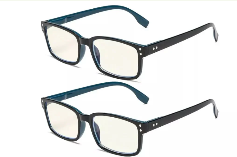 2 Pack Rectangle Blue Light Reading Glasses CG097