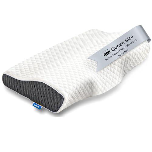 Derila Queen Size Pillowcase | Designed to Keep Your Derila Memory Foam Pillow for snoring Relief Covered and Protected with This Crisp, Clean, White Pillowcase Made from Premium Materials